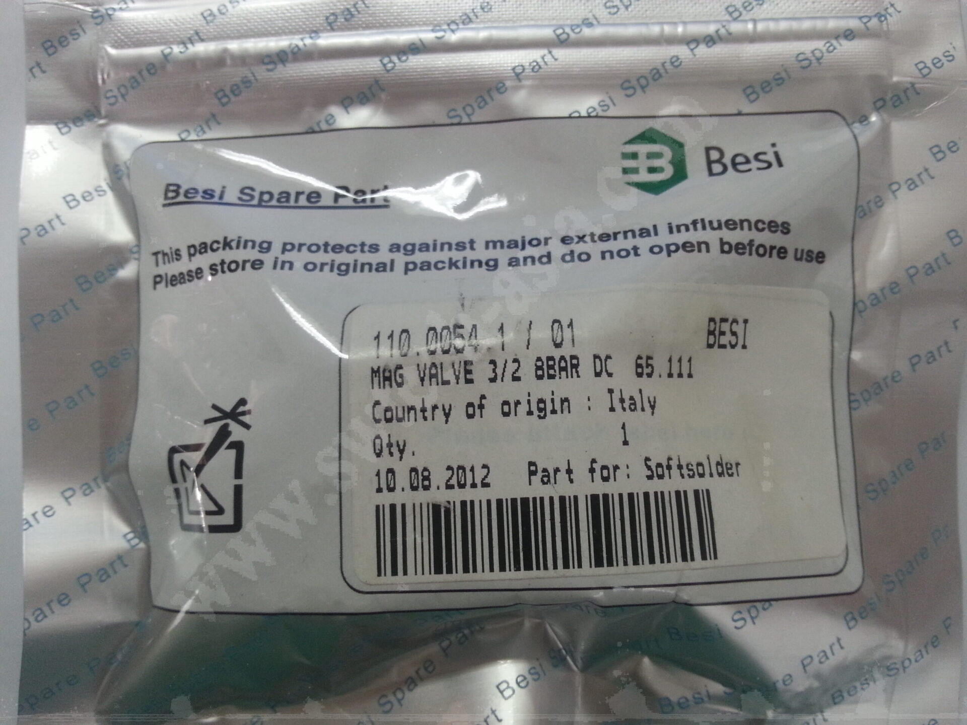 ESEC 2008 SOLENOID VALVE FOR BOND HEAD 110.0054.1 / 01