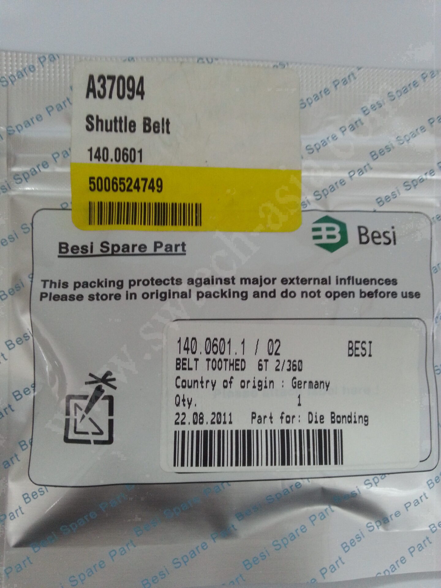 ESEC 2008HS Shuttle Belt 140.0601.1 / 02