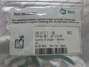 ESEC 2008 BELT TOOTHED 10T 2.5 230 (Y wafer table) 140.9172.1 / 00