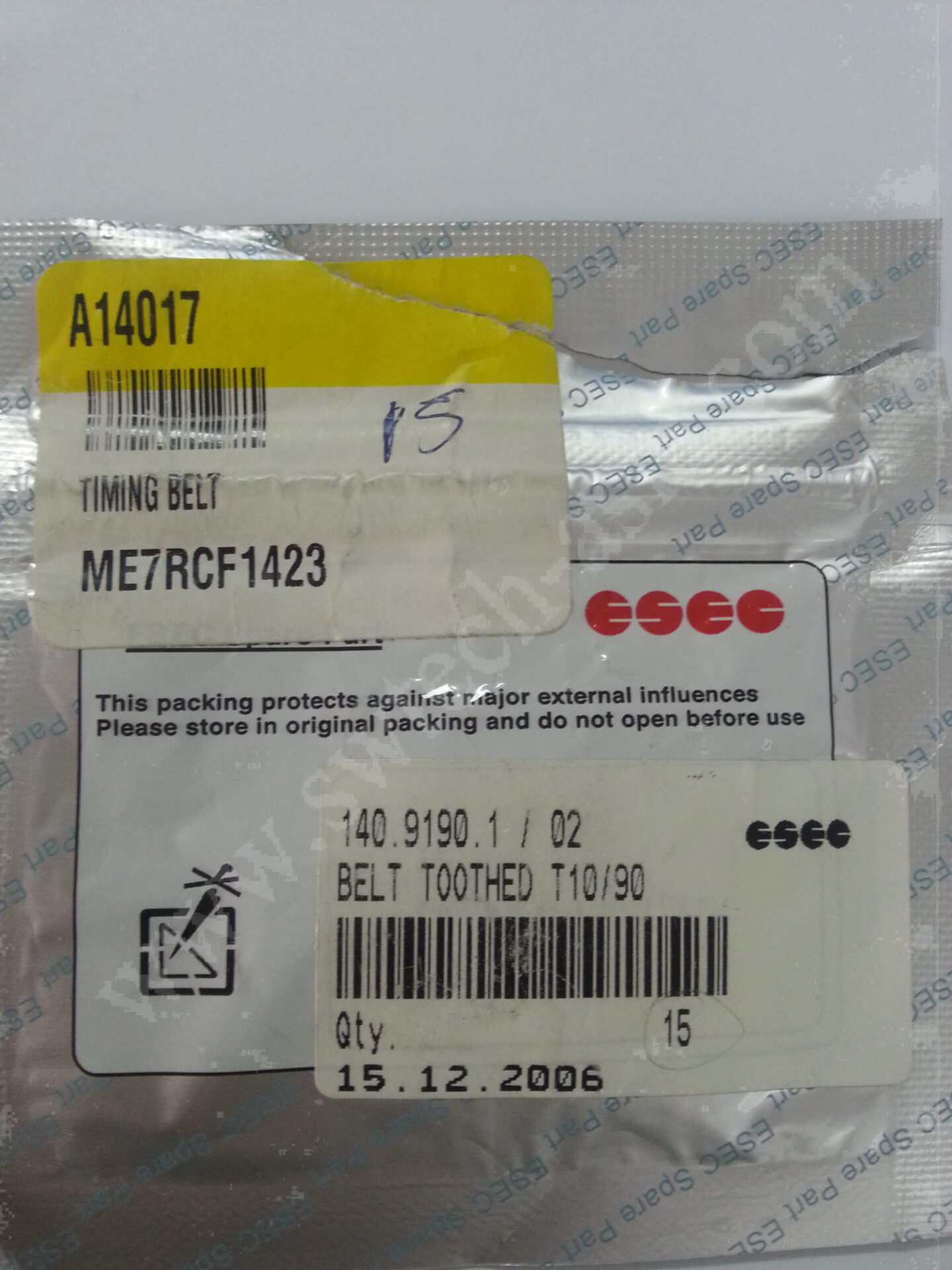 ESEC 2008 TIMING BELT 140.9190.1 /02