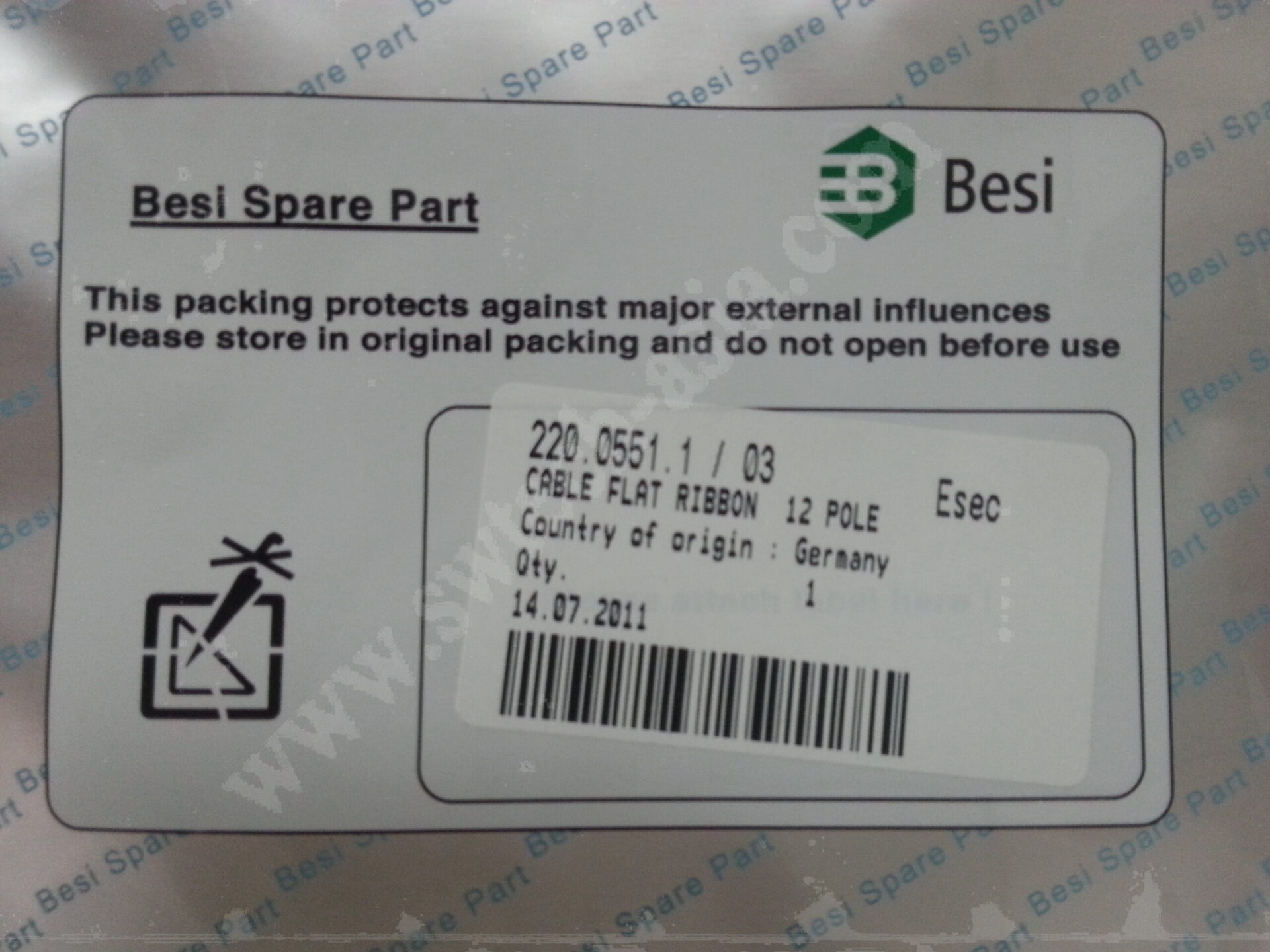 ESEC 2008 CABLE FLAT RIBBON 12 POLE 220.0551.1 / 03