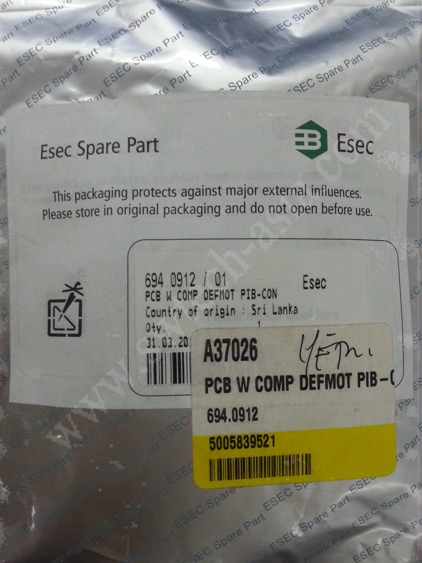 ESEC PCB W COMP DEFMOT PIB-CON 694.0912