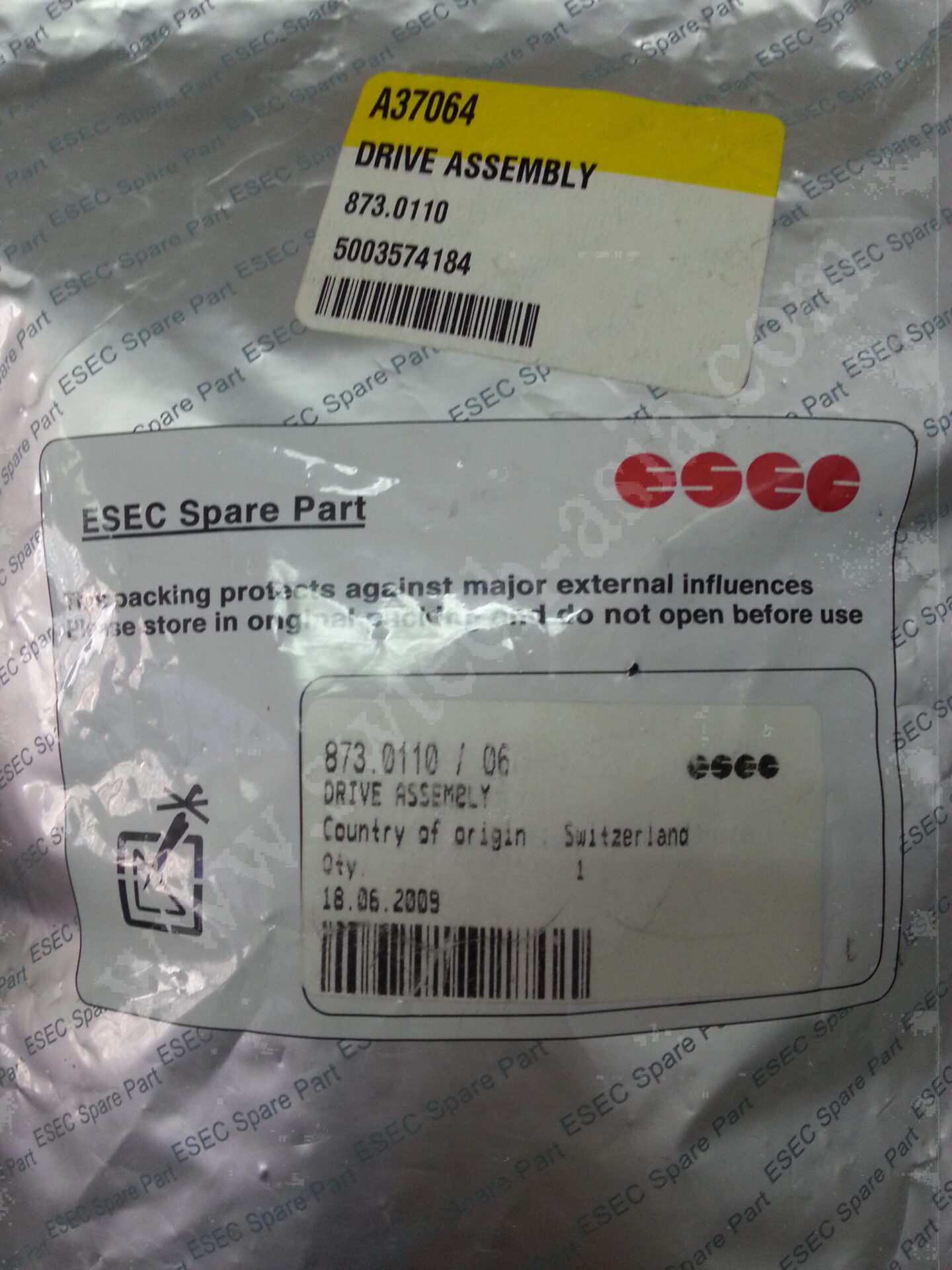ESEC 2008HS DRIVE ASSEMBLY 873.0110 / 06