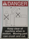 DANGER LABEL,HINGE M