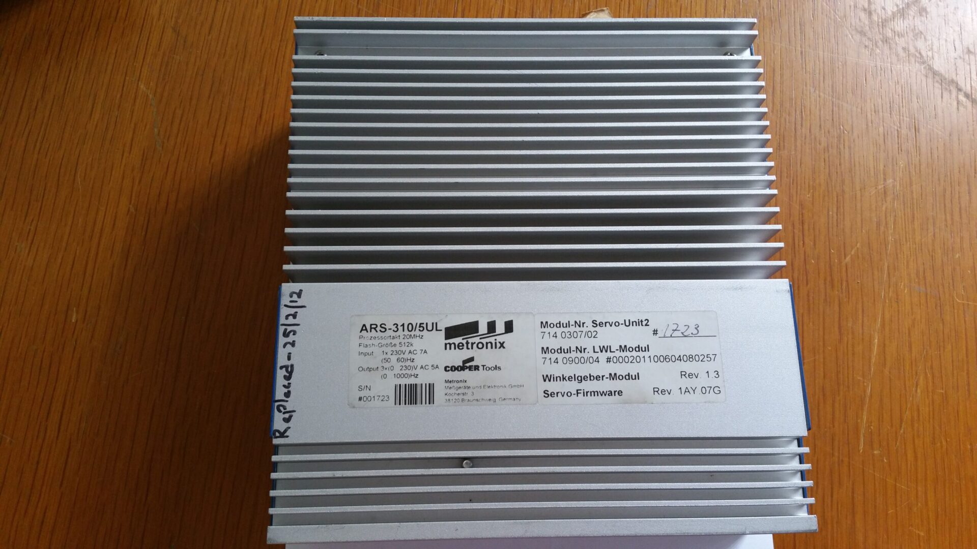 ESEC 2007 SERVO UNIT 714.0307/02