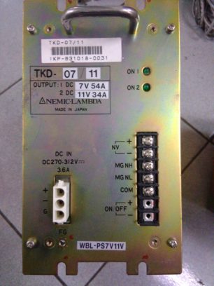 ADVANTEST T5335P NEMIC LAMDA (WBL-PS 7V 11V) TKD-07/11