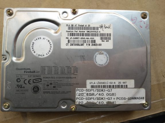 QUANTUM FIREBALL E-H011-00-3539(B) & PN 20.4GB Harddisk 204531-001