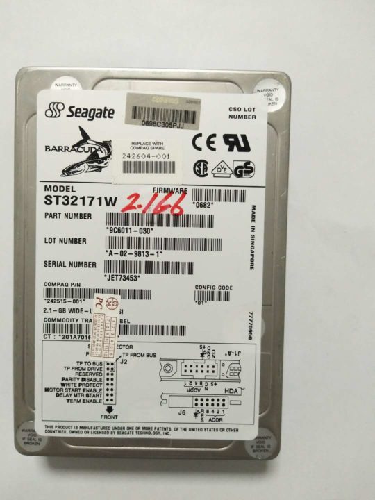 SEAGATE BARRACUDA ST32171W HARDDISK 9C6011-030