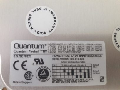 Quantum Fireball 1280S TM12S012 3.5 Series Hard Drive