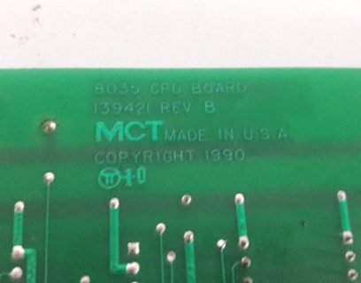 MCT 3616E 8035 CPU Board 139421 Rev B