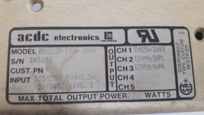 ACDC Electronics RMV223A-2330-000 Power Supply