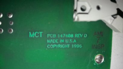 MCT PCB 147408 Rev.D MDL 20464B Board