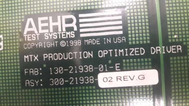 AEHR MTX Production Optimized Driver Board