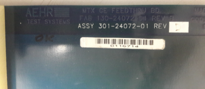 MTX GE Feedthru Bd Assy 301-24072-01 Rev.D