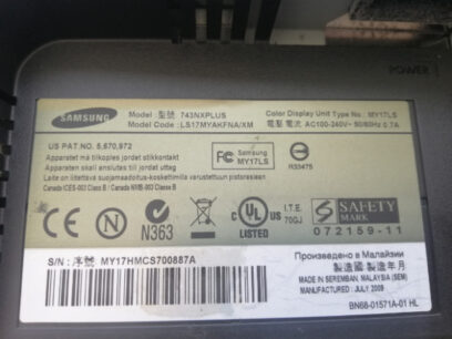 Samsung 743NXPLUS LS17MYAKFNA/XM Monitor