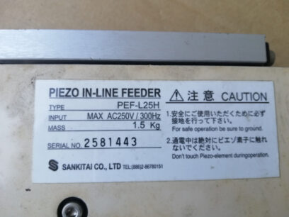 Sanki Piezo In-line Feeder PEF-L25H