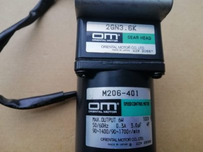 Oriental Motor M206-401 Speed Control Motor+2GN3.6K Gear Head